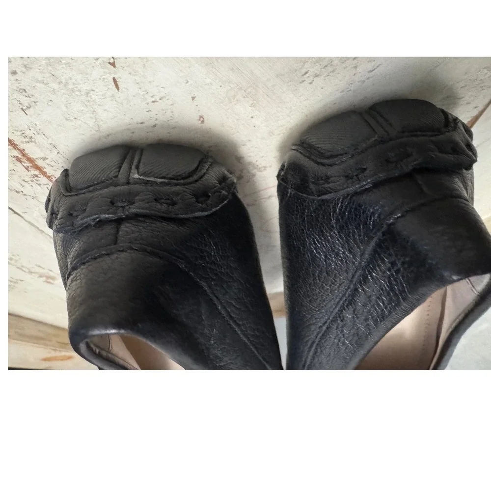 Cole Haan Women Black Evelyn Driving Leather Loafers ‎ Size 9B NWOT